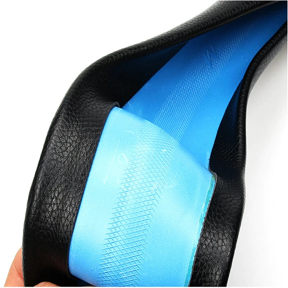 38CM Diamater Genuine Leather Pinhole Car Steering Wheel Cover For Mercedes-Benz - Image 3 of 3