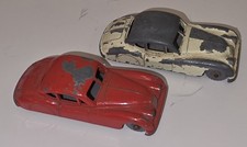 Lot Of 2 Lesney Matchbox No 32 Jaguar Xk140 Red-orange And White Gray Wheels
