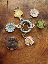 Random 5-7 Medium Size Flower Yarn Markers Or Earrings