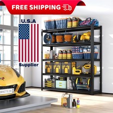 5 Tier Storage Garage Shelving Heavy Duty 3000 LBS Metal Organizer Rack