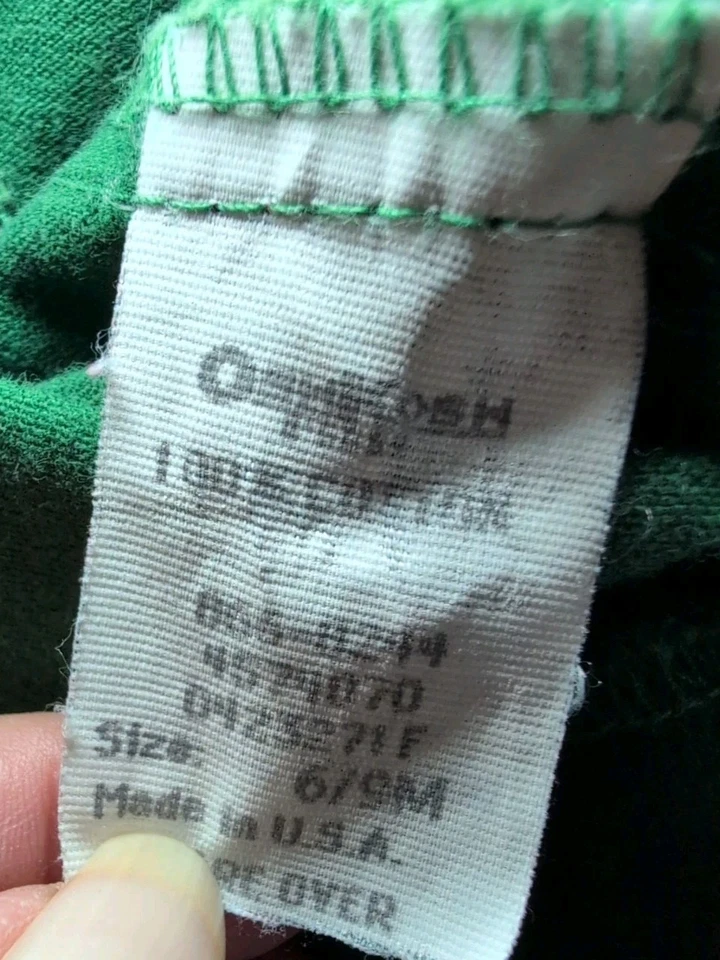 BABY B'GOSH 6-9 Mos Infantil Unisex Mono Verde Preservar Selva Lluvia Rana EE. UU. Foto 4 de 4