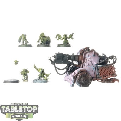 Orks - 6x Mek Gunz: Kustom Mega-kannon - teilweise bemalt