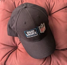 NFL Official Bud Light Sponsor Licensed Navy  Adjustable Baseball Hat