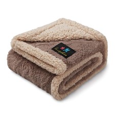 Luciphia Waterproof Dog Blanket, Reversible Sherpa Fleece for Couch Cover Khaki