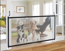 Mesh Pet Gate Indoor Outdoor Dog Cat Puppy Safety Fence Doorway Stairs Portable