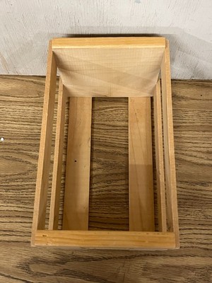 Vintage Napa Valley Box Company Wood CD Storage Box Holder Brown