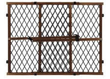 Evenflo Lockable Adjustable Baby Gate, Press-Fit Installation, Farmhouse Series