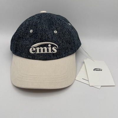 Korean Brand EMIS Washed Denim Hat Cap Unisex Casual Lifestyle Strap Back - NWT