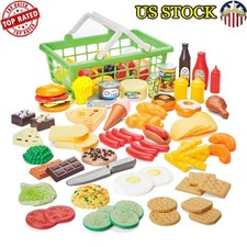 Play Food Basket Toddler Toys Provides Hours of Active and Engaging Fun 100pcs