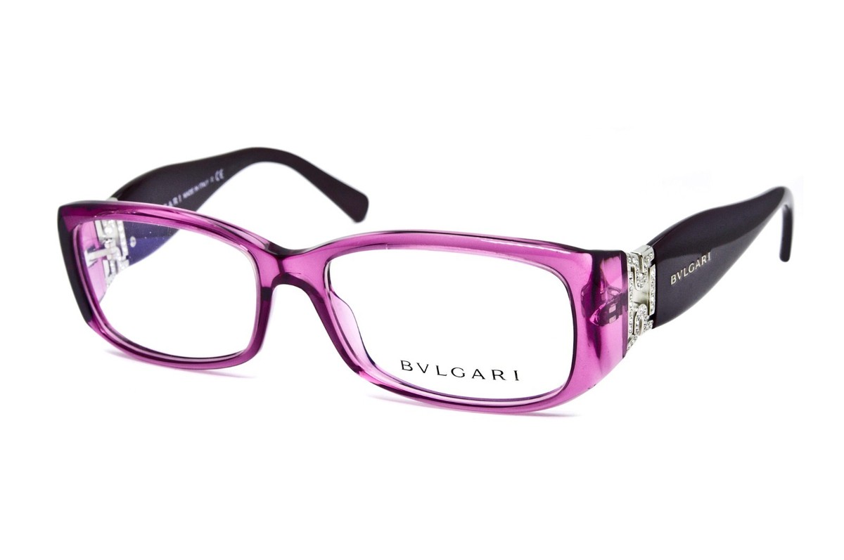 BVLGARI 4035-B 5058 Crystal Transparent Violet size 54/16/135