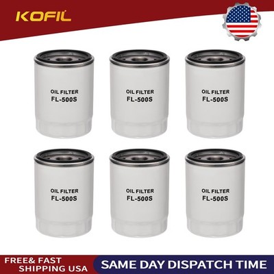 Lot of 6, FL-500S Engine Oil Filter Fit for 2011-2024 Ford & GM Models