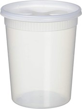 YW COMINHKR02572325 Sets 32oz Plastic Soup/Food Container with lids