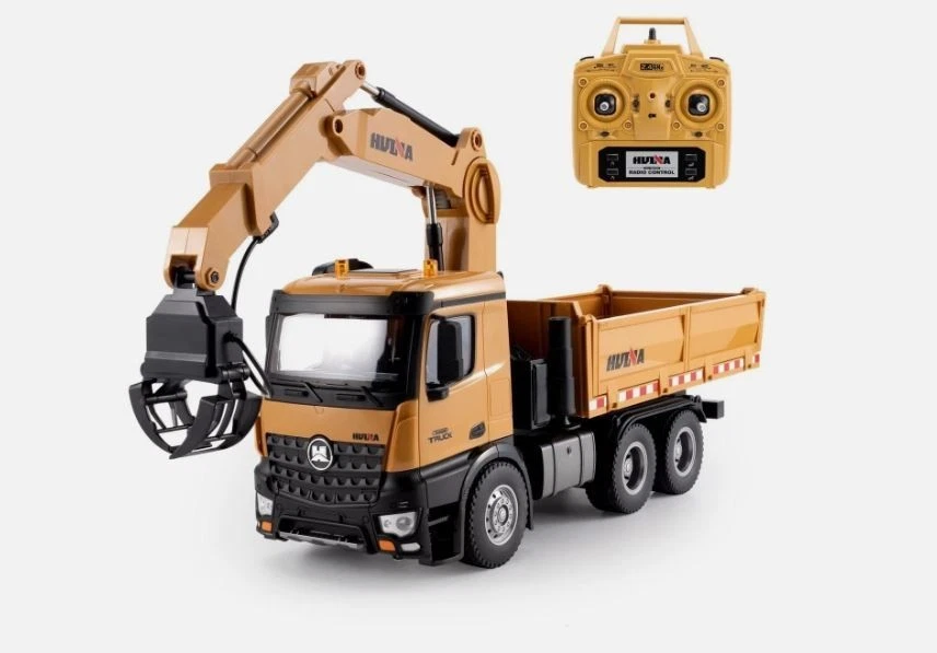 26CH Ferngesteuerter Muldenkipper, 2 in 1 RC Muldenkipper Holzgreifer Spielzeug Maßstab 1:14