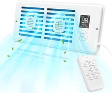 Register Booster Fan for 4" X 10" Vents Only, 10 Speeds to Control Cool & Warm A