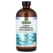 Liquid Norwegian Cod Liver Oil, Natural Lemon-Lime, 16 fl oz (480 ml)