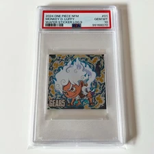 PSA 10 Monkey D. Luffy Gear 5 SW9-01 SGR! Bandai One Piece Log.9 Wafer Sticker!