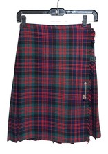 Authentic Women  s 1970  s Scottish Tartan Plaid Kilt 100 Wool Size 24