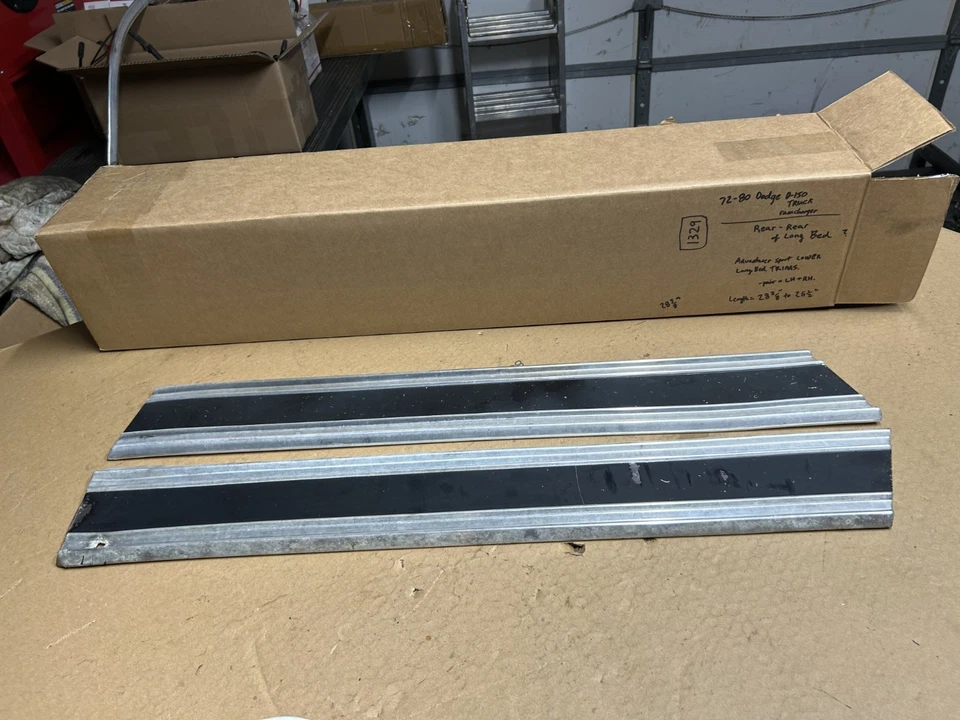 Camión deportivo Dodge D100 Adventurer 72-80 platón largo trasero de la plataforma izquierda derecha moldura de moldura Foto 4 de 4