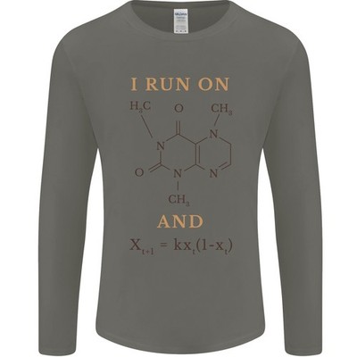 Kaffee I Run On Koffein Und Chaos Lustig Herren Langarm T-Shirt