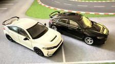 Mini GT Honda Civic Type R FL5 Pair Crystal Black Pearl & Champion White Loose