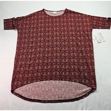 LuLaRoe Irma Tunic Top WomensMedium Red Pink ...