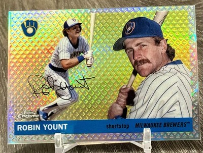 2025 Topps Chrome Platinum Robin Yount Diamond-Etch Refractor 30/55 Brewers