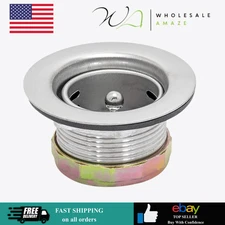 EZFLO 2-1/2 Inch Removable Kitchen Sink Strainer Drain Standard Shank Junior Duo