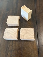 BRIO Wooden Railway Bridge Supports Lot of 4 Vintage Train Track Risers Blocks