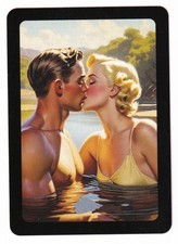 1  WIDE SWAP PLAYING CARD MARILYN MONROE & JAMES DEAN SWIMMING