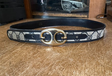 Vintage Gucci GG Buckle Belt Size 8 29 to 33 Inches