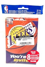 LOS ANGELES LAKERS PARTY INVITATIONS AND THANK YOU NOTES 8 OF EACH