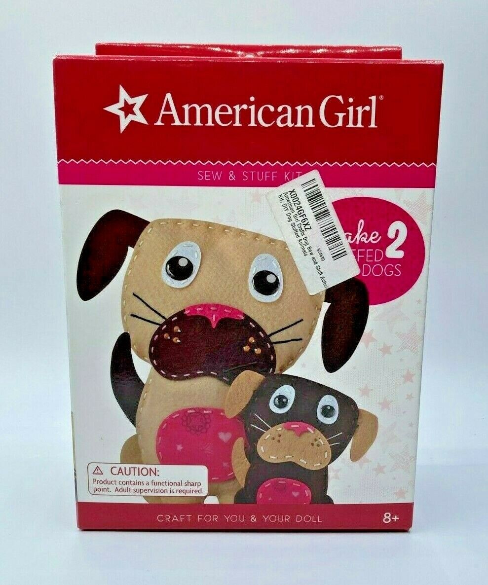 American Girl Crafts Dog Sew and Stuff Activity Kit, DIY Makes 2 Stuffed Dogs!