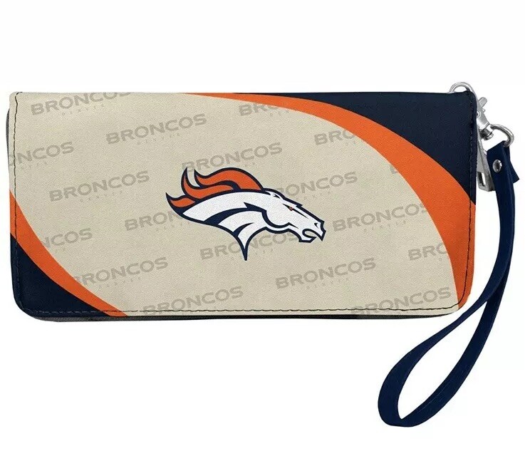 NFL Denver Broncos Curve Zip Organizer Women's Wallet | eBay