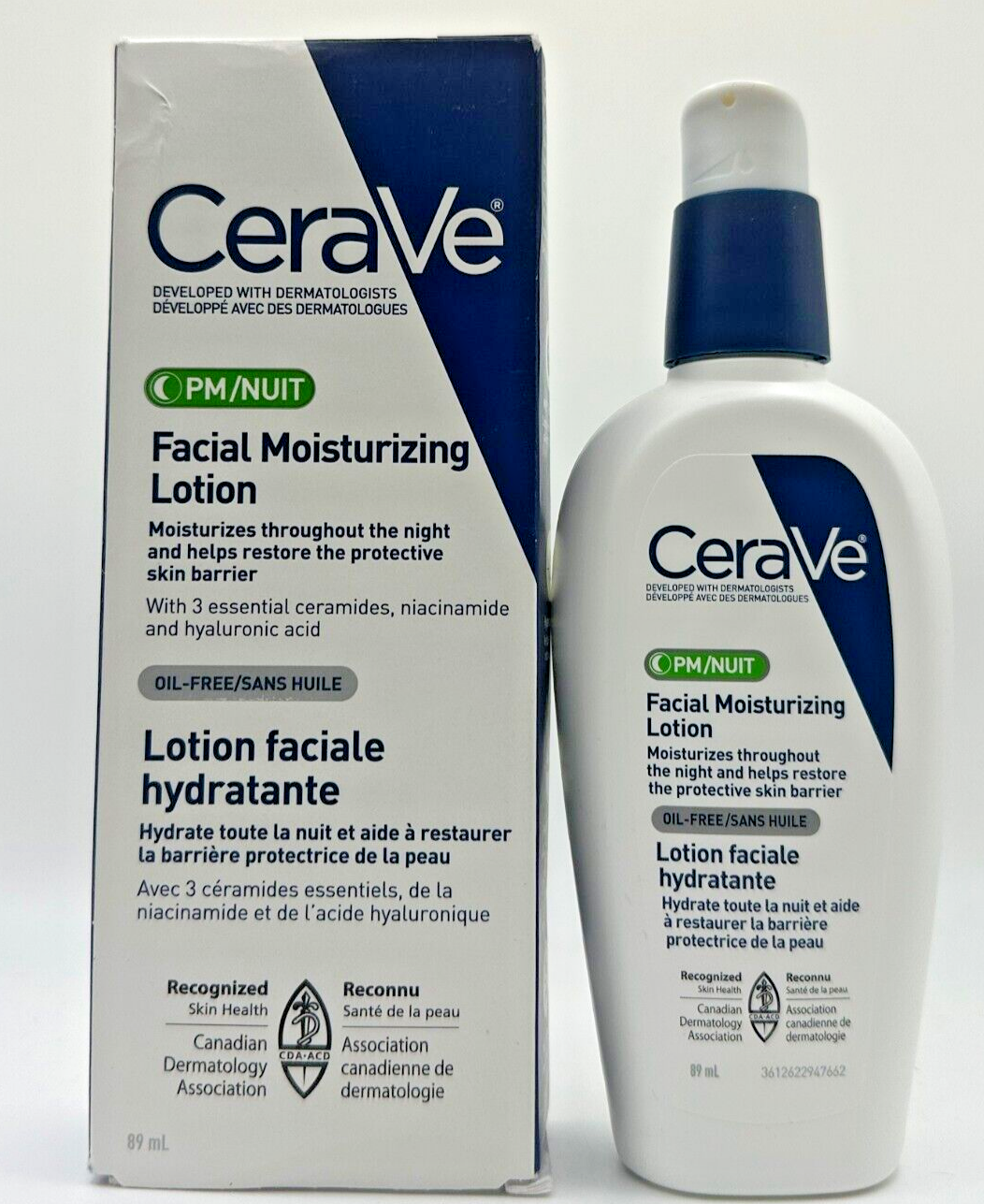 CeraVe PM Ultra-Light Facial Moisturizing Lotion 3 oz Pack of 1
