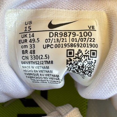 Nike Air Zoom Sneakers Structure 24 Bianco Puro Platino Tg 15 - Foto 7 di 9