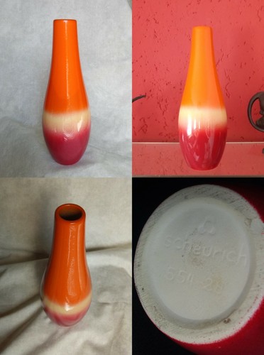 Seltene Scheurich,AMANO Vase 554 28, 60er Jahre, Vintage / Mid Century 32 cm