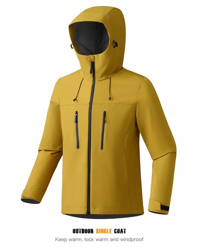 Unisex Waterproof Windbreaker Jacket - Single-Layer Raincoat for Hiking - Picture 22 of 27