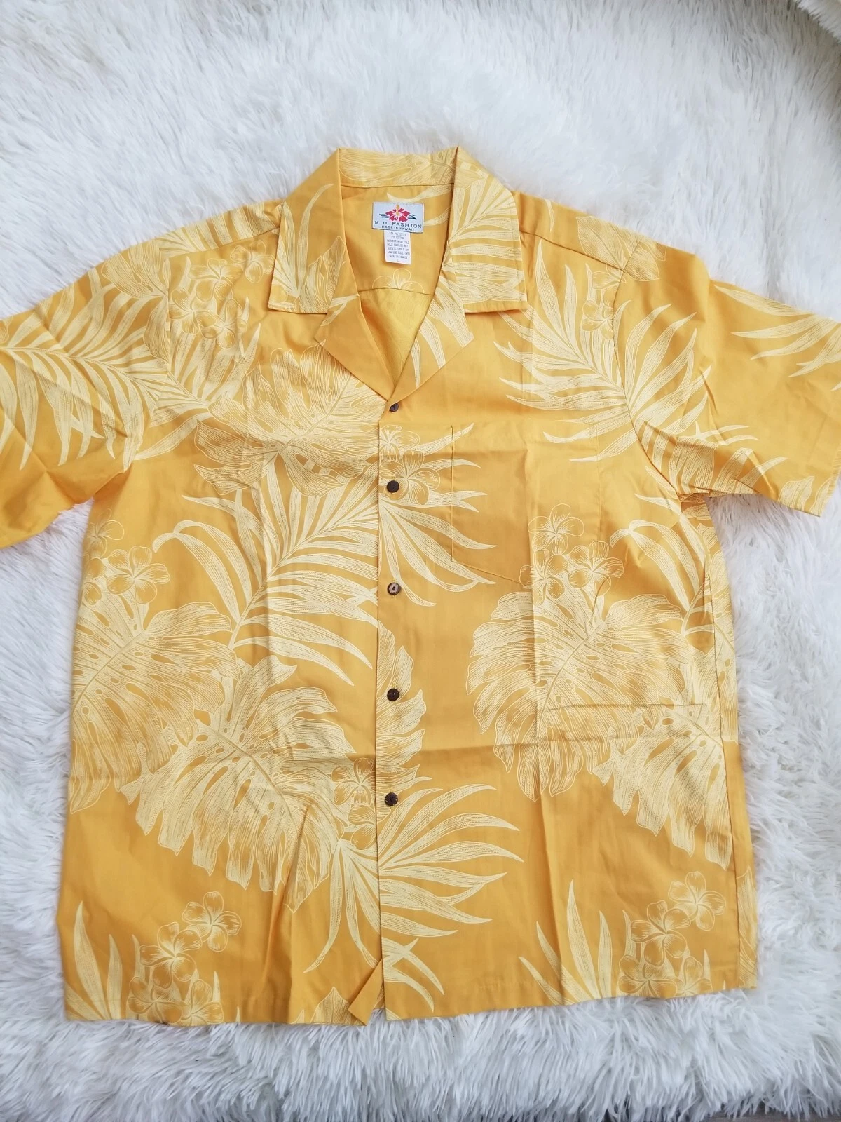 MD FASHION MADE IN HAWAII Hawaiian Shirt Aloha L