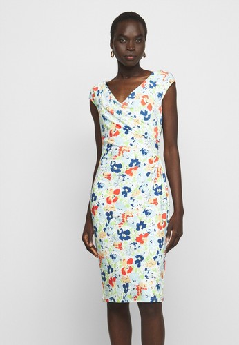 Lauren Ralph Lauren Floral Printed Pleated Jersey Slip Petite Size 0P Dress NEW - 第 2/9 張圖片