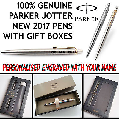 Personalised Engraved Parker Jotter Ballpoint Pen & ParkerBox Free Choose Colour 