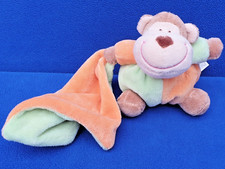 KIK OKAY SCHMUSETUCH AFFE MIT TUCH KUSCHELTUCH MONKEY ORANGE GRÜN