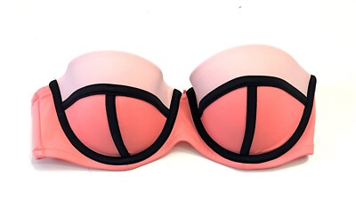 Victoria Secret Bandeau Bikini Top Swim 34C Flirt Beach Pink