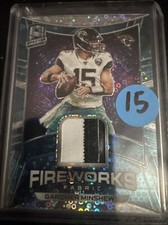 2020 Panini Spectra - Fireworks Fabric Neon Blue #27 Gardner MinshewII /35 (MEM)