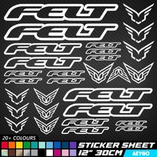 29x FELTRO vinile decalcomania adesivo foglio telaio bici bicicletta bicicletta MTB MX