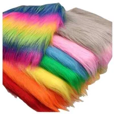 0.5M 12cm Long Plush Husky Fox Animal Costume Imitation Wool Fabric