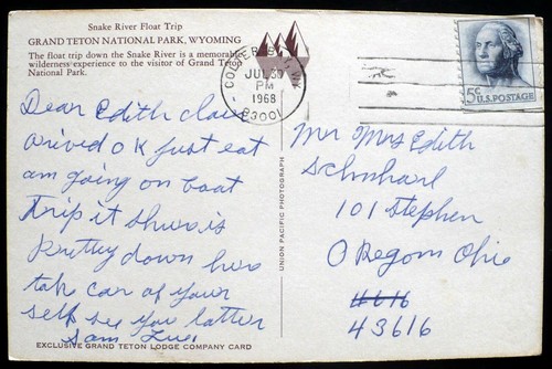1960s Snake River Float Trip Grand Teton National Park Wyoming - 第 2/2 張圖片