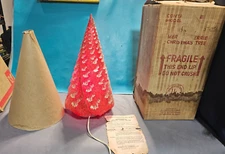 Vintage 1951 Econolite Red Christmas Tree Motion Lamp Light Works