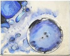 Abstract Oil Painting on Canvas Signed Unidentified Artist