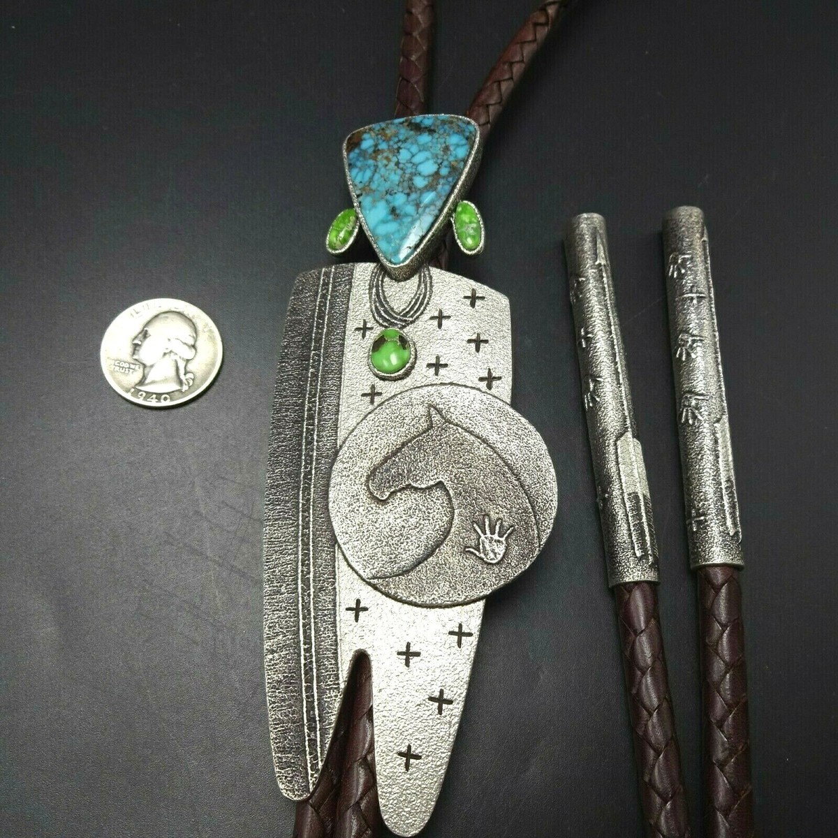 Unrivaled Native American Zuni Turquoise Multi Petit Point Sterling Silver Bracelet Unrivaled Native American Zuni Turquoise Multi Petit Point Sterling Silver Bracelet
