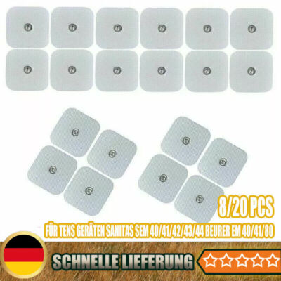 Elektroden 5x5cm für TENS Geräten Sanitas SEM 40/41/42/43/44 Beurer EM 40/41/80